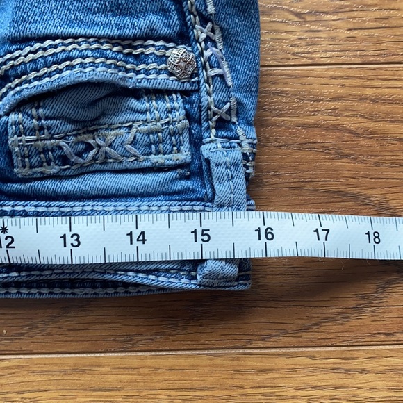 Silver jeans size 29 w 33 length low rise Tuesday baby boot - Picture 13 of 14